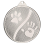 Srebrny medal dla psa MMC20050/S – okrągły medal śr. 5 cm z motywem łap. Idealna nagroda na wystawę psów, zawody agility i inne imprezy zoologiczne.