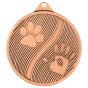 Brązowy medal dla psa MMC20050/B – okrągły medal śr. 5 cm z motywem łap. Idealna nagroda na wystawę psów, zawody agility i inne imprezy zoologiczne.