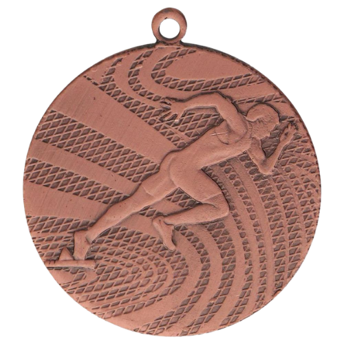 Brązowy medal dla biegacza MMC1740/B – okrągły medal śr. 4 cm z motywem biegacza. Idealna nagroda na maraton, bieg uliczny i zawody lekkoatletyczne.