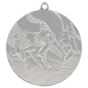 Srebrny medal dla biegacza MMC2350/S – okrągły medal śr. 5 cm z reliefem biegaczy w akcji. Idealna nagroda na maraton, bieg uliczny i zawody lekkoatletyczne.
