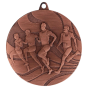 Brązowy medal dla biegacza MMC2350/B – okrągły medal śr. 5 cm z reliefem biegaczy w akcji. Idealna nagroda na maraton, bieg uliczny i zawody lekkoatletyczne.