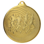 Złoty medal dla biegacza MMC3071/G – duży okrągły medal śr. 7 cm z reliefem grupy biegaczy. Idealna nagroda na maraton, bieg uliczny i zawody lekkoatletyczne.