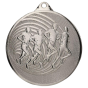 Srebrny medal dla biegacza MMC3071/S – duży okrągły medal śr. 7 cm z reliefem grupy biegaczy. Idealna nagroda na maraton, bieg uliczny i zawody lekkoatletyczne.