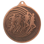 Brązowy medal dla biegacza MMC3071/B – duży okrągły medal śr. 7 cm z reliefem grupy biegaczy. Idealna nagroda na maraton, bieg uliczny i zawody lekkoatletyczne.