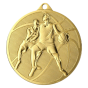 Złoty medal koszykówka MMC40050/G – okrągły medal śr. 5 cm z motywem koszykarza. Idealna nagroda na turniej koszykówki i ligę szkolną.