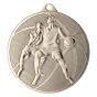 Srebrny medal koszykówka MMC40050/S – okrągły medal śr. 5 cm z motywem koszykarza. Idealna nagroda na turniej koszykówki i ligę szkolną.