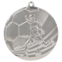 Srebrny medal piłka nożna MMC5055/S – okrągły medal śr. 5 cm z motywem piłkarza w biegu. Wykonany z metalu, grubość 3 mm. Idealna nagroda na turniej piłki nożnej i ligę szkolną.