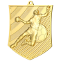 Złoty medal odlewany piłka ręczna MD8051/G – odlewany medal w kształcie tarczy 78x65 mm z motywem zawodnika rzucającego piłkę. Wykonany z metalu. Idealna nagroda na turniej piłki ręcznej i ligę szkolną.