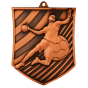 Brązowy medal odlewany piłka ręczna MD8051/B – odlewany medal w kształcie tarczy 78x65 mm z motywem zawodnika rzucającego piłkę. Wykonany z metalu. Idealna nagroda na turniej piłki ręcznej i ligę szkolną.