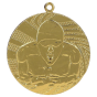 Złoty medal pływanie MMC1640/G – okrągły medal śr. 4 cm z motywem pływaka. Wykonany z metalu, grubość 2 mm. Idealna nagroda na zawody pływackie i ligę szkolną.