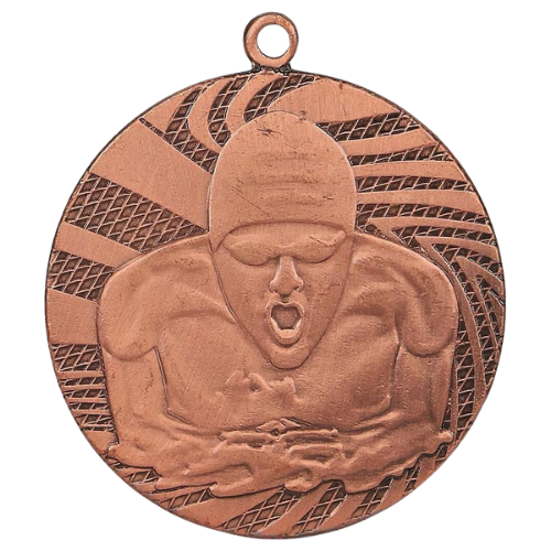 Brązowy medal pływanie MMC1640/B – okrągły medal śr. 4 cm z motywem pływaka. Wykonany z metalu, grubość 2 mm. Idealna nagroda na zawody pływackie i ligę szkolną.