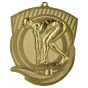 Złoty medal pływanie MD8062/G – medal w kształcie tarczy 79x62 mm z motywem pływaka na starcie. Wykonany z metalu, grubość 3 mm. Idealna nagroda na zawody pływackie i ligę szkolną.