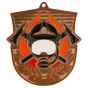 Brązowy medal straż pożarna MD8050/B – medal w kształcie tarczy 79x75 mm z motywem hełmu strażackiego i toporów. Wykonany z metalu z kolorowymi emaliami. Idealna nagroda na zawody i uroczystości strażackie.