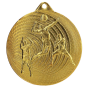 Złoty medal siatkówka MMC3073/G – okrągły medal śr. 7 cm z motywem zawodników przy siatce. Wykonany z metalu, grubość 2,5 mm. Idealna nagroda na turniej siatkówki i ligę szkolną.