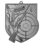 Srebrny medal strzelectwo MD8063/S – medal w kształcie tarczy 78x68 mm z motywem karabinu i tarczy strzelniczej. Wykonany z metalu, grubość 2 mm. Idealna nagroda na zawody strzeleckie i turnieje klubowe.