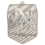 Srebrny medal odlewany zjazd narciarski MD8055/S – odlewany medal w kształcie wielokąta 78x61 mm z motywem narciarza na tle gór. Wykonany z metalu. Idealna nagroda na zawody narciarskie i turnieje zimowe.