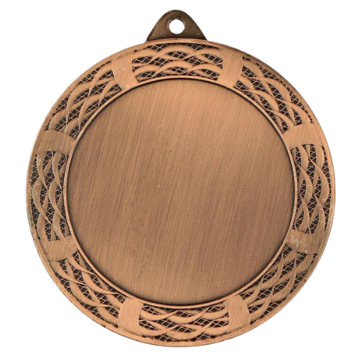 Brązowy medal ME0270/B – okrągły medal śr. 7 cm z miejscem na emblemat śr. 50 mm. Wykonany z metalu, grubość 2 mm. Uniwersalna nagroda na zawody sportowe i turnieje szkolne.