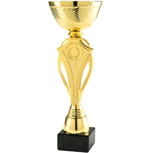 Puchar złoty ET.461.01 – puchar z czaszą na czarnej podstawie marmurowej. Wykonany z plastiku i metalu pokrytego złotą powłoką, miejsce na emblemat śr. 25 mm. Dostępny w sześciu rozmiarach. Idealna nagroda na zawody sportowe i uroczystości.