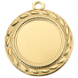 Medal złoty D109.01 – metalowy medal śr. 40 mm z laurowym wykończeniem. Miejsce na emblemat śr. 25 mm z przodu oraz pole na grawer śr. 33 mm z tyłu. Idealny na pierwsze miejsce, zawody sportowe i turnieje.