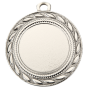 Medal srebrny D109.02 – metalowy medal śr. 40 mm z laurowym wykończeniem. Miejsce na emblemat śr. 25 mm z przodu oraz pole na grawer śr. 33 mm z tyłu. Idealny na drugie miejsce, zawody sportowe i turnieje.