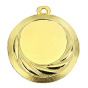 TRiSPORT (23).pngaMedal złoty ME.065.01.A – metalowy medal śr. 40 mm ze zdobnym, falistym wykończeniem. Miejsce na emblemat śr. 25 mm z przodu oraz pole na grawer z tyłu. Idealny na pierwsze miejsce, zawody sportowe i turnieje.
