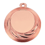 Medal brązowy ME.065.03.A – metalowy medal śr. 40 mm ze zdobnym, falistym wykończeniem. Miejsce na emblemat śr. 25 mm z przodu oraz pole na grawer z tyłu. Idealny na trzecie miejsce, zawody sportowe i turnieje.