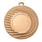 Medal brązowy DI5001.03 – metalowy medal śr. 50 mm z promienistym, falistym wykończeniem. Miejsce na emblemat śr. 25 mm z przodu oraz pole na grawer śr. 46 mm z tyłu. Idealny na trzecie miejsce, zawody sportowe i turnieje.