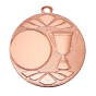 Medal brązowy DI5003.03 – metalowy medal śr. 50 mm z wytłoczonym pucharem. Miejsce na emblemat śr. 25 mm z przodu oraz pole na grawer śr. 46 mm z tyłu. Idealny na trzecie miejsce, zawody sportowe i turnieje.