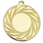 Medal złoty DI5008.01 – pogrubiony, metalowy medal śr. 50 mm (grubość 3 mm) z wirowym wzorem. Miejsce na emblemat śr. 25 mm z przodu oraz pole na grawer śr. 46 mm z tyłu. Idealny na pierwsze miejsce, zawody sportowe i turnieje.