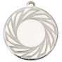 Medal srebrny DI5008.02 – pogrubiony, metalowy medal śr. 50 mm (grubość 3 mm) z wirowym wzorem. Miejsce na emblemat śr. 25 mm z przodu oraz pole na grawer śr. 46 mm z tyłu. Idealny na drugie miejsce, zawody sportowe i turnieje.