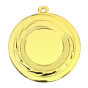 Medal złoty ME.067.01.C – metalowy medal śr. 50 mm ze zdobnym rantem. Miejsce na emblemat śr. 25 mm z przodu oraz pole na grawer śr. 46 mm z tyłu. Idealny na pierwsze miejsce, zawody sportowe i turnieje.