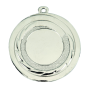 Medal srebrny ME.067.02.C – metalowy medal śr. 50 mm ze zdobnym rantem. Miejsce na emblemat śr. 25 mm z przodu oraz pole na grawer śr. 46 mm z tyłu. Idealny na drugie miejsce, zawody sportowe i turnieje.
