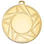 Medal złoty ME.085.01.C – metalowy medal śr. 50 mm z geometrycznym, gwiaździstym wzorem. Miejsce na emblemat śr. 25 mm z przodu oraz pole na grawer śr. 46 mm z tyłu. Idealny na pierwsze miejsce, zawody sportowe i turnieje.