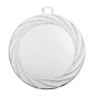 Medal srebrny DI7001.02 – efektowny okrągły medal ze spiralnym wzorem na obrzeżu, wykonany z metalu. Miejsce na emblemat z przodu oraz pole na grawer z tyłu. Idealny na drugie miejsce, zawody sportowe i uroczystości.