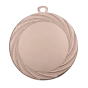 Medal brązowy DI7001.03 – efektowny okrągły medal ze spiralnym wzorem na obrzeżu, wykonany z metalu. Miejsce na emblemat z przodu oraz pole na grawer z tyłu. Idealny na trzecie miejsce, zawody sportowe i uroczystości.