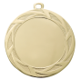 Medal złoty ME.105.01.D – okrągły medal z geometrycznym wzorem zdobiącym obrzeże, wykonany z metalu. Miejsce na emblemat z przodu oraz pole na grawer z tyłu. Idealny na pierwsze miejsce, zawody sportowe i uroczystości.