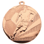 Medal brązowy D112A.03 – tematyczny medal piłkarski z reliefem piłkarza i piłki, wykonany z metalu. Pole na grawer z tyłu. Idealny na trzecie miejsce, turnieje piłki nożnej i zawody sportowe.