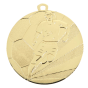Medal złoty D118A.01 – medal piłkarski z reliefem zawodnika z piłką, wykonany z metalu. Pole na grawer z tyłu. Idealny na pierwsze miejsce, turnieje piłki nożnej i zawody sportowe.