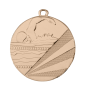 Medal brązowy D112C.03 – medal pływacki z wizerunkiem pływaka, wykonany z metalu. Pole na grawer z tyłu. Idealny na trzecie miejsce i zawody pływackie.