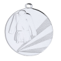Medal srebrny D112D.02 – medal sztuk walki z wizerunkiem kimona, wykonany z metalu. Pole na grawer z tyłu. Idealny na drugie miejsce, zawody judo, karate i sztuki walki.