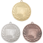 Medal DI5000.ZC – medal z motywem piłki ręcznej: dłoń z piłką i bramka w wieńcu laurowym, wykonany z metalu. Pole na grawer z tyłu. Dostępny w wersji złotej, srebrnej i brązowej. Idealny na zawody piłki ręcznej i uroczystości sportowe.
