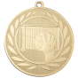 Medal złoty DI5000.ZC.01 – medal z motywem piłki ręcznej: dłoń z piłką i bramka w wieńcu laurowym, wykonany z metalu. Pole na grawer z tyłu. Idealny na pierwsze miejsce w zawodach piłki ręcznej.