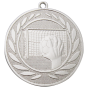 Medal srebrny DI5000.ZC.02 – medal z motywem piłki ręcznej: dłoń z piłką i bramka w wieńcu laurowym, wykonany z metalu. Pole na grawer z tyłu. Idealny na drugie miejsce w zawodach piłki ręcznej.
