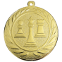 Medal złoty DI5000.ZD.01 – medal z motywem szachów: figury szachowe w wieńcu laurowym, wykonany z metalu. Pole na grawer z tyłu. Idealny na pierwsze miejsce w turnieju szachowym.