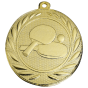 Medal złoty DI5000.ZF.01 – medal z motywem tenisa stołowego: rakietki i piłeczka w wieńcu laurowym, wykonany z metalu. Pole na grawer z tyłu. Idealny na pierwsze miejsce w turnieju tenisa stołowego.