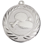 Medal srebrny DI5000.ZF.02 – medal z motywem tenisa stołowego: rakietki i piłeczka w wieńcu laurowym, wykonany z metalu. Pole na grawer z tyłu. Idealny na drugie miejsce w turnieju tenisa stołowego.