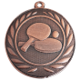 Medal brązowy DI5000.ZF.03 – medal z motywem tenisa stołowego: rakietki i piłeczka w wieńcu laurowym, wykonany z metalu. Pole na grawer z tyłu. Idealny na trzecie miejsce w turnieju tenisa stołowego.