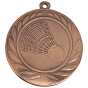 Medal brązowy DI5000.ZG.03 – medal z motywem badmintona: lotka w wieńcu laurowym, wykonany z metalu. Pole na grawer z tyłu. Idealny na trzecie miejsce w turnieju badmintona.