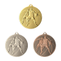 Medal koszykarski MMC40050 - złoty, srebrny i brązowy, 50 mm
