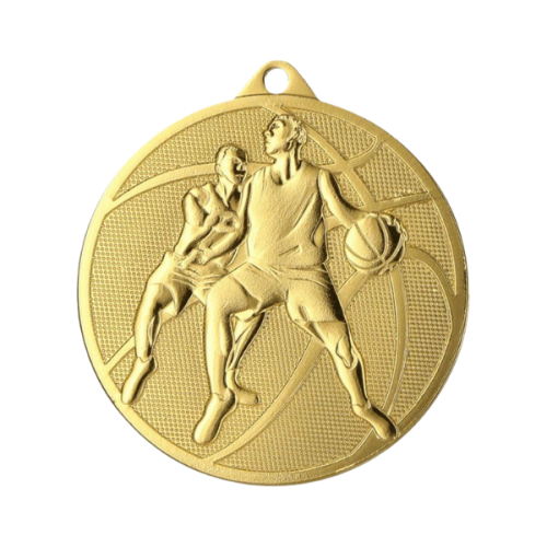 Medal koszykarski MMC40050/G - złoty, 50 mm